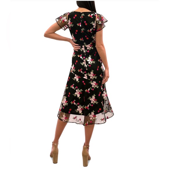 SAM EDELMAN Embroidered Midi Dress | Size 2 - Picture 2 of 11
